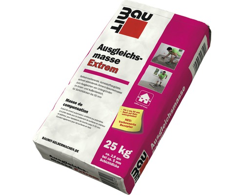 Baumit zelfnivellerende mortel, polymeergemodificeerd, snel uithardend, voor binnen- en buitengebruik, voor laagdiktes tot 50 mm, 25 kg