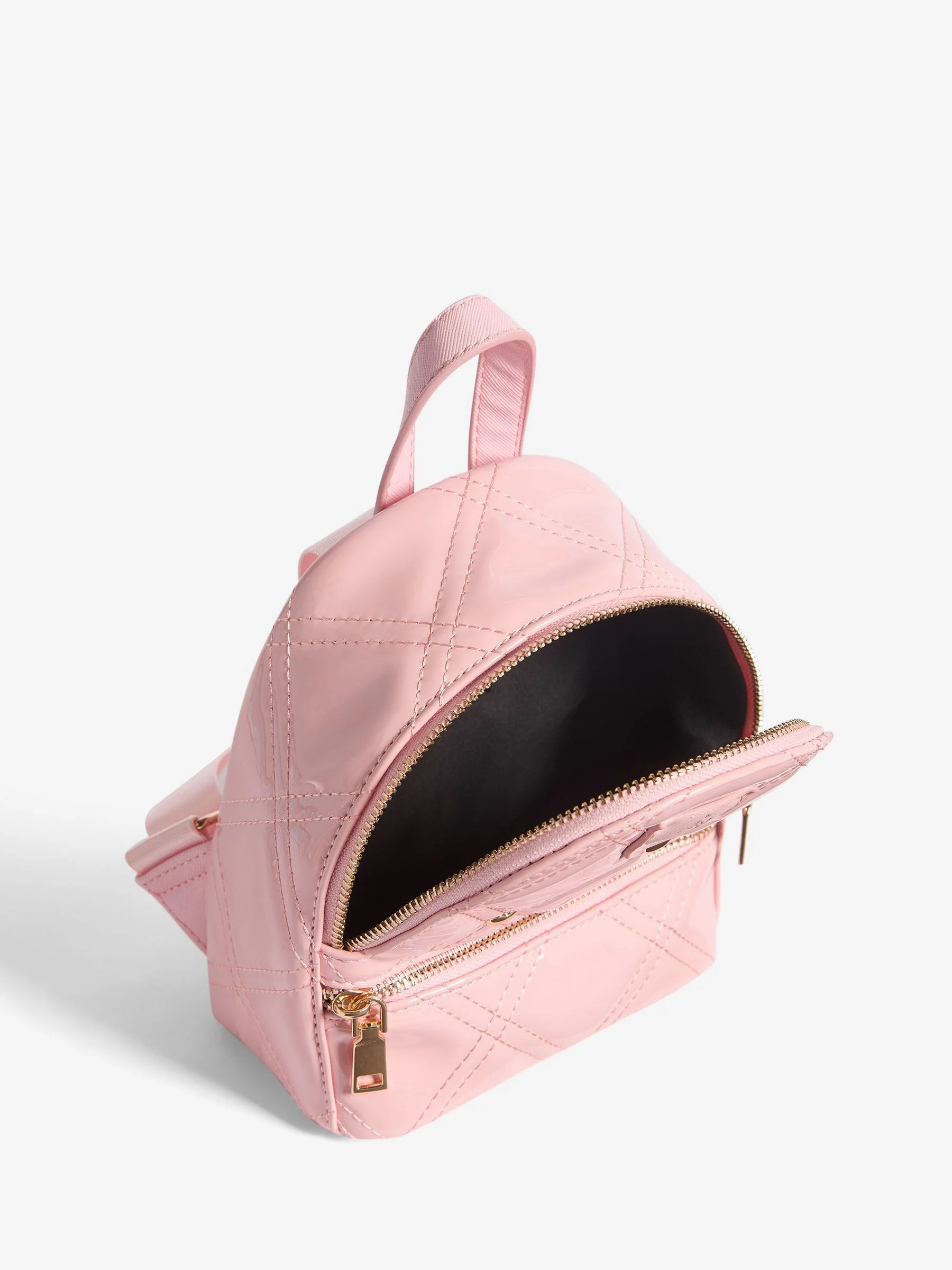 Lipsy Patent Quilted Mini School Backpack