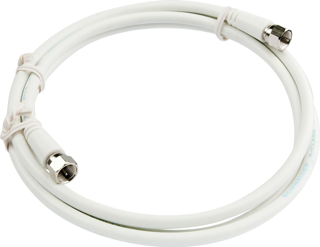 Schwaiger KVC15A 1,5 meter witte satellietkabel