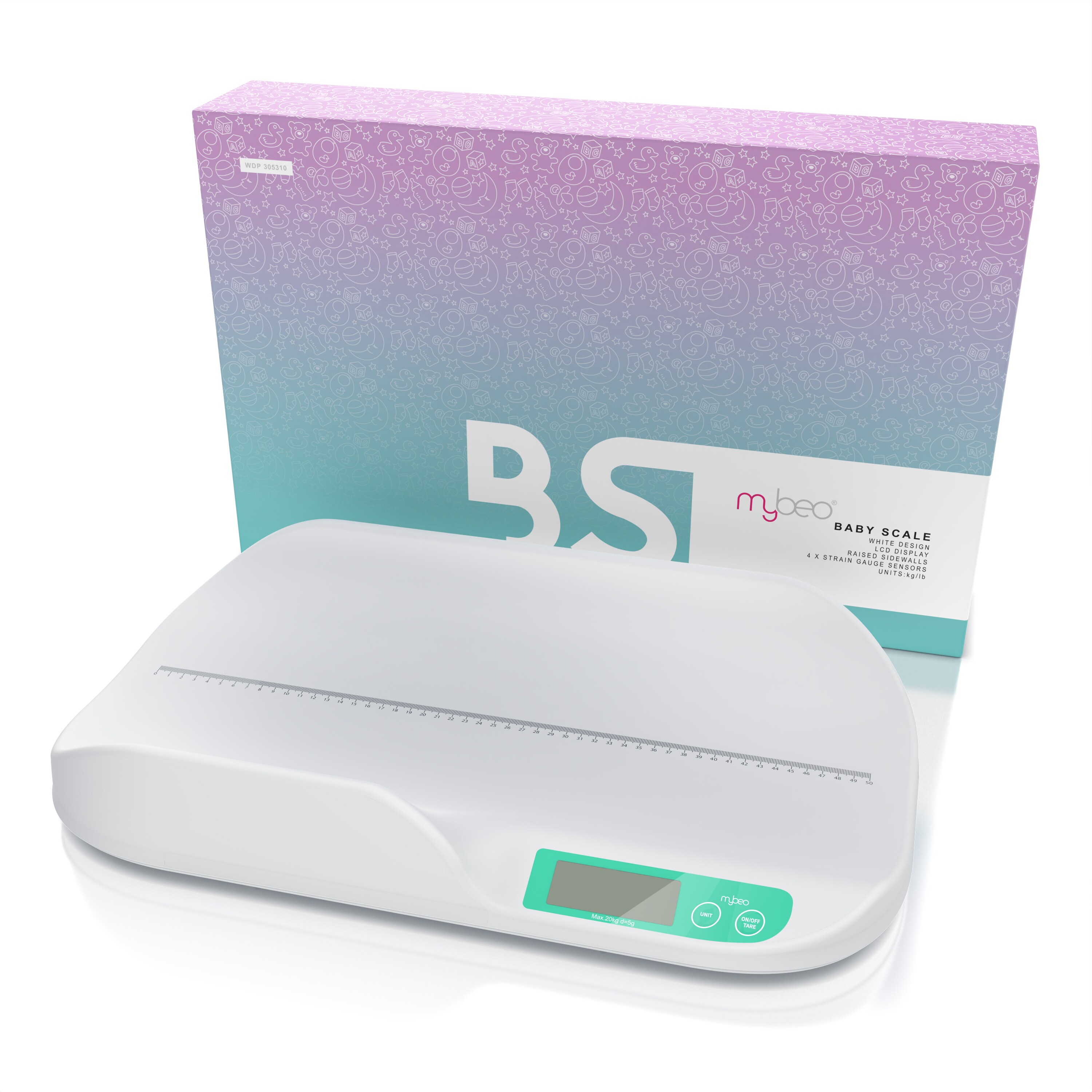 MyBeo Digitale Babywaage mit Display - 20 g bis 20 kg / 2,9 Zoll