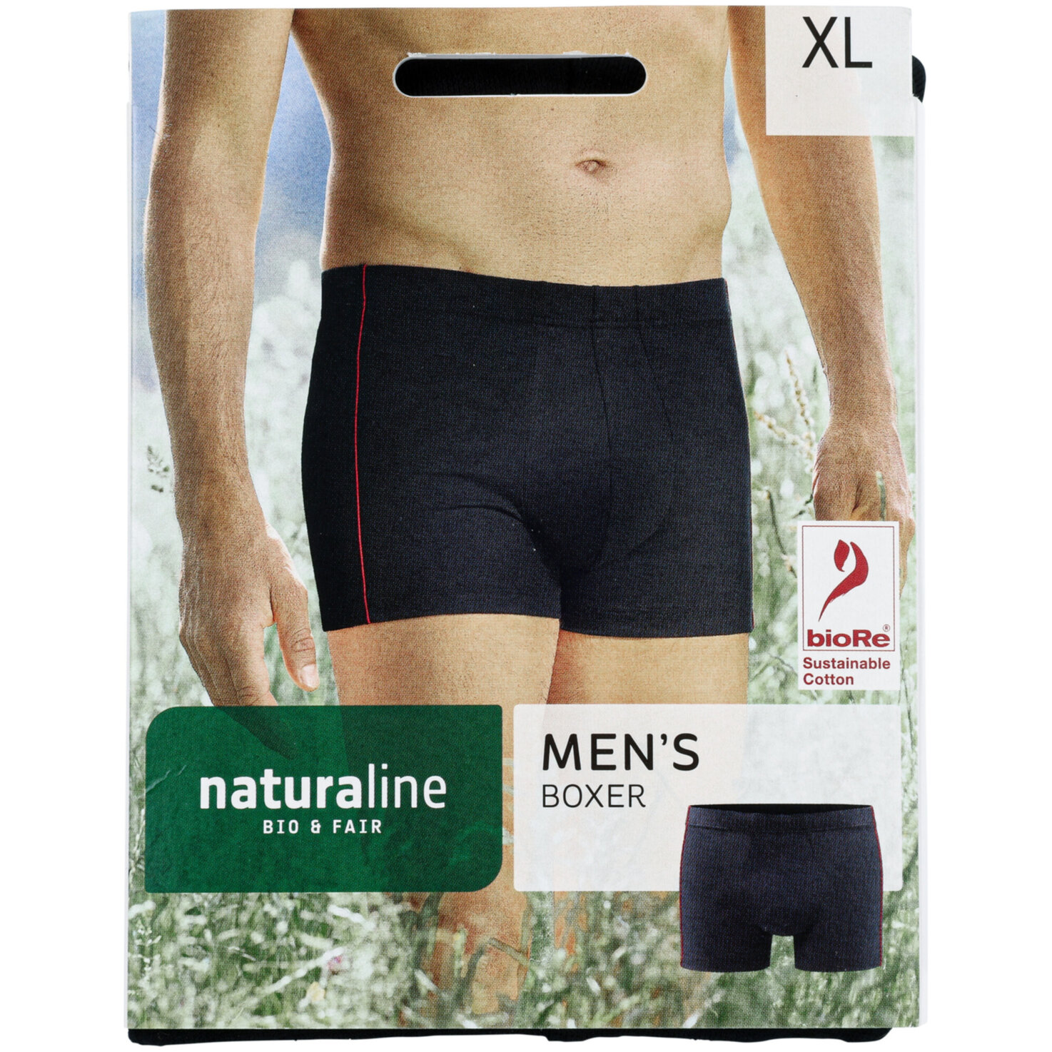 Naturaline Textil Herren Boxer schwarz XL