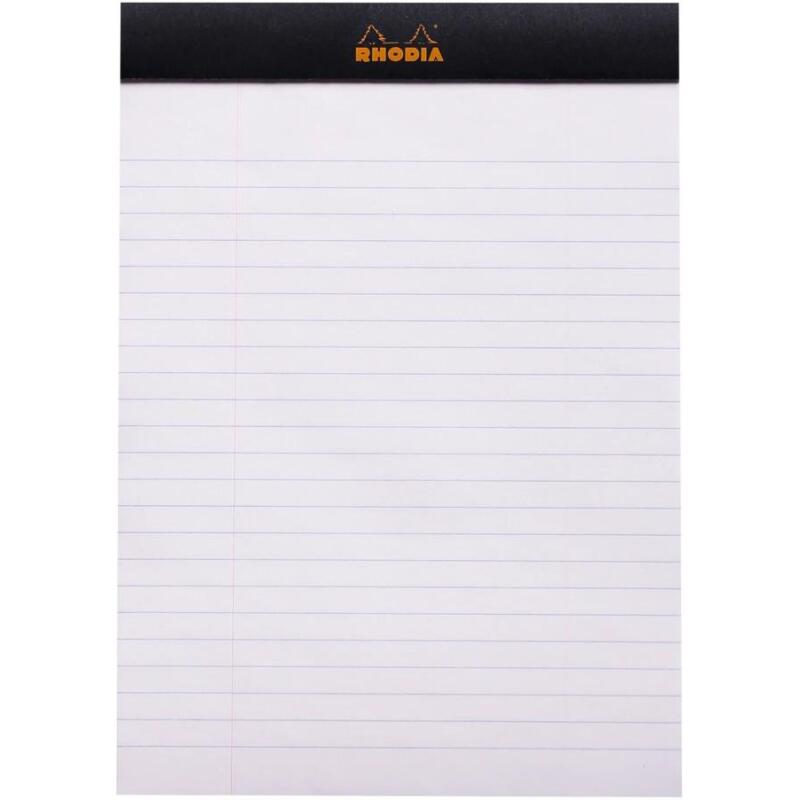 Bloc agrafé N°16 A5 80 feuilles lignées + marge 80 g - Noir