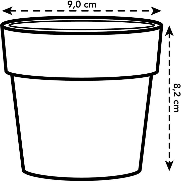 Elho bloempot B. for original zwart D 9 H 8,5 cm