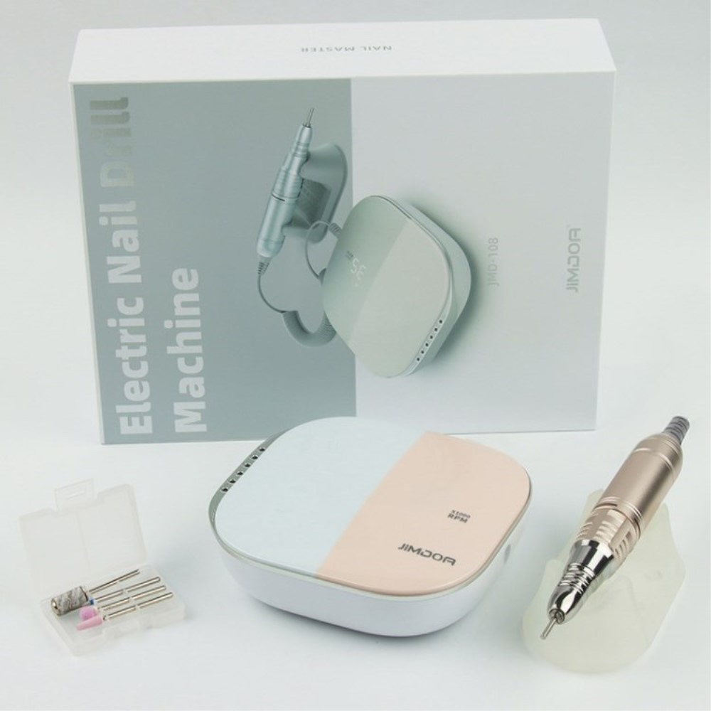 (4in1) Elektrische Nagelfräse Nagelpflege mit HD Display Polierwerkzeug Maniküre Pediküre - Blau