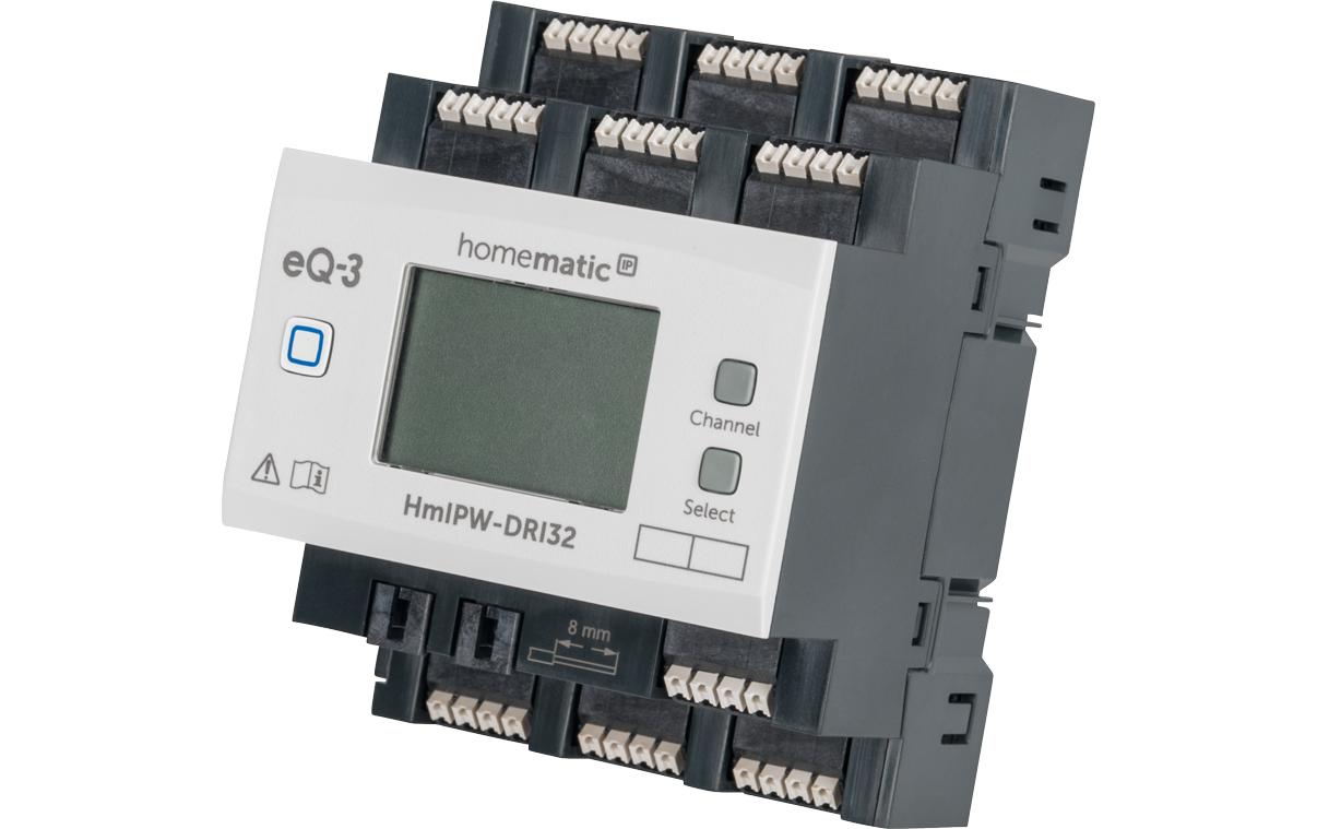 Smart Home Wired Eingangsmodul 32-fach<br>Verbindung konventioneller Schalter, Taster und Kontakte mit dem Homematic Wired System – HmIPW-DRI32