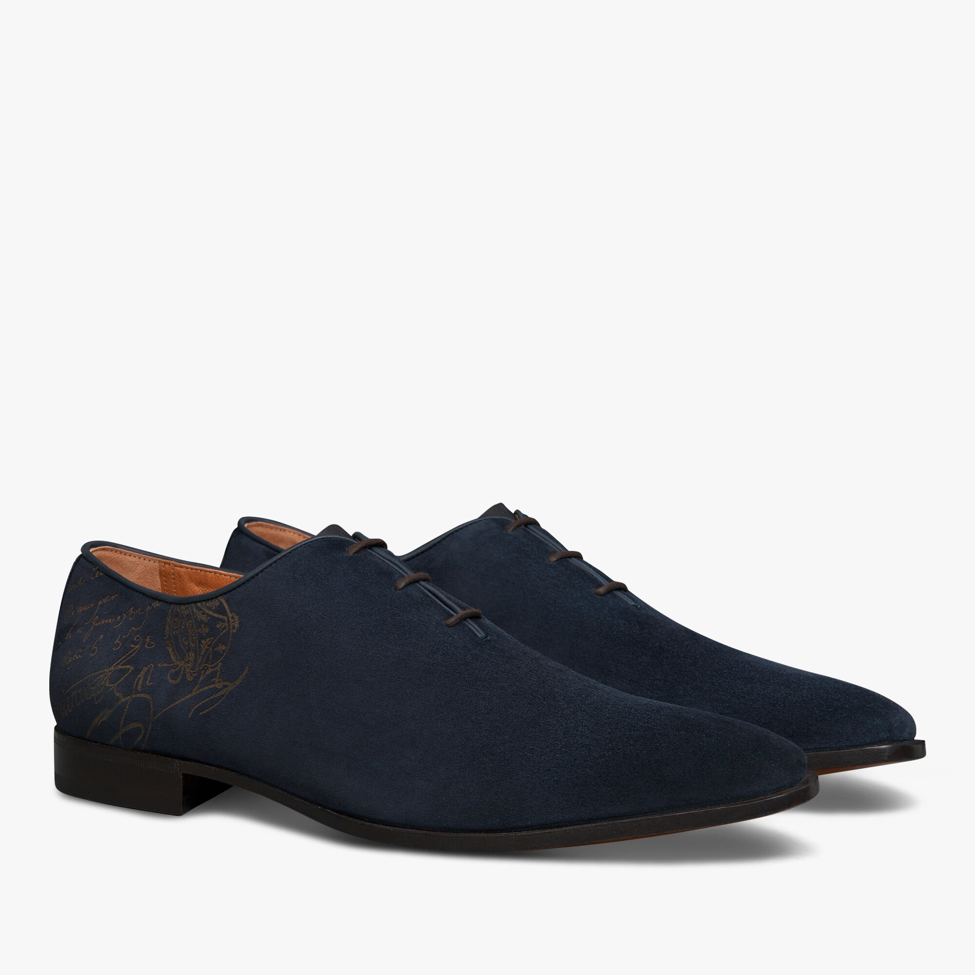 Richelieu Alessandro Demesure En Cuir Camoscio Scritto