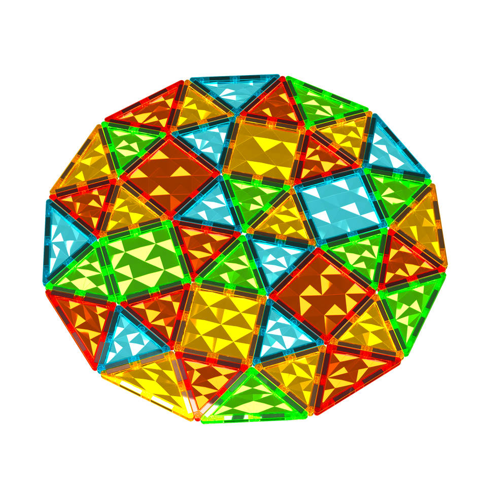 Geomag magnetische tegels edelstenen set 100-delig