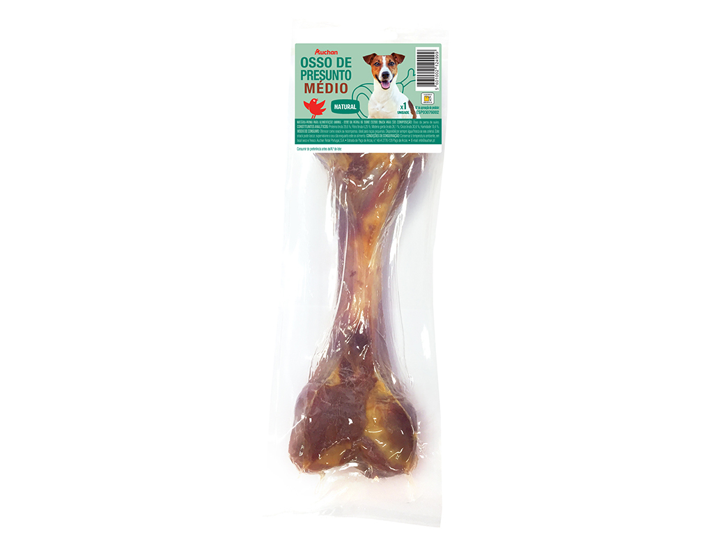 OSSO PARA CÃO AUCHAN OSSO PRESUNTO MÉDIO 1UN
