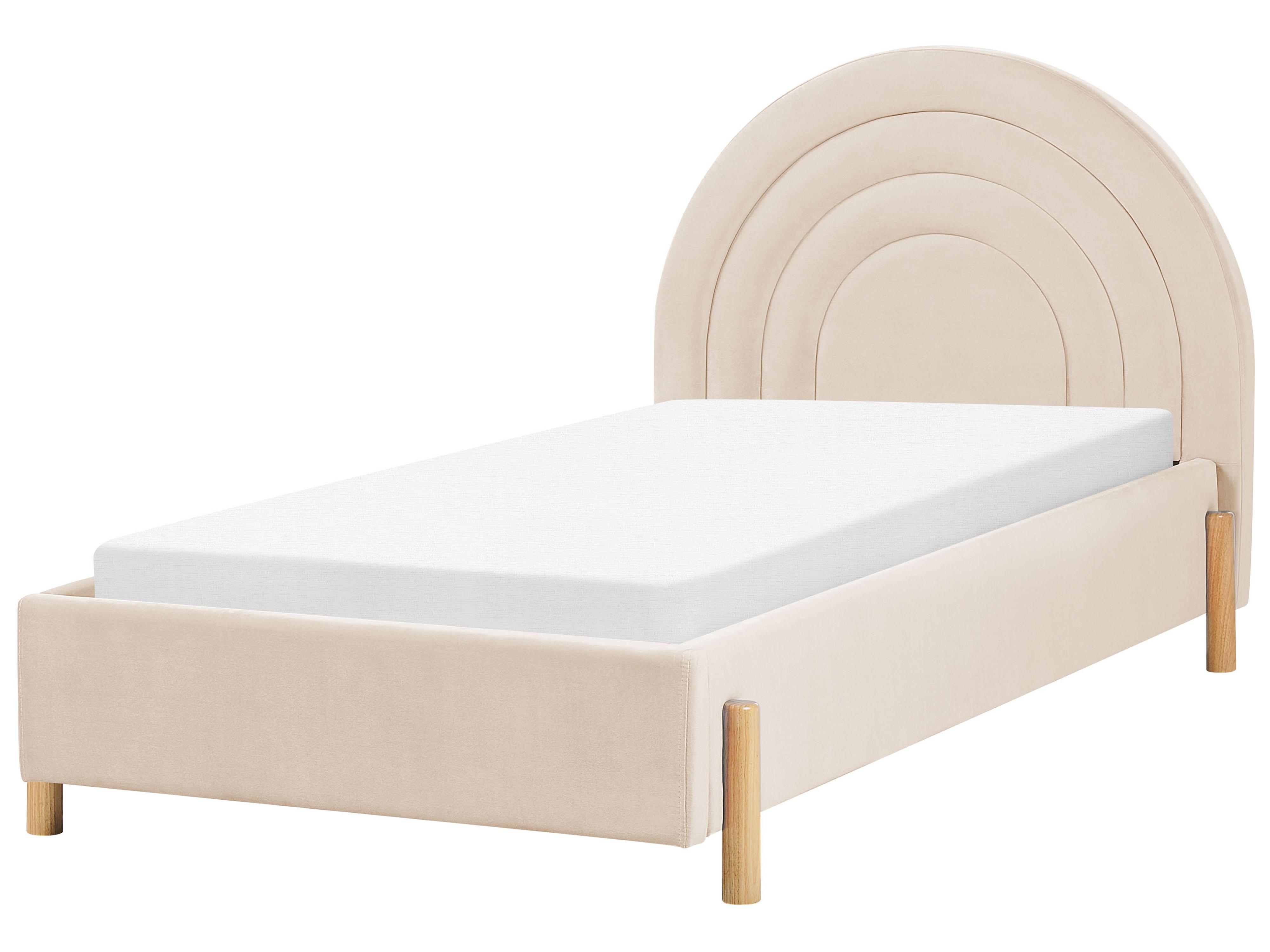 Kinderbed Fluweel ANET 90 x 200 cm Beige