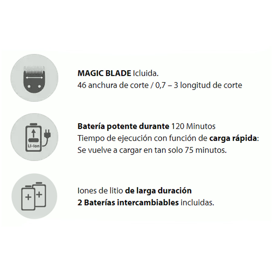 Máquina de tosquiar pelos para cães sem fio Moser Arco