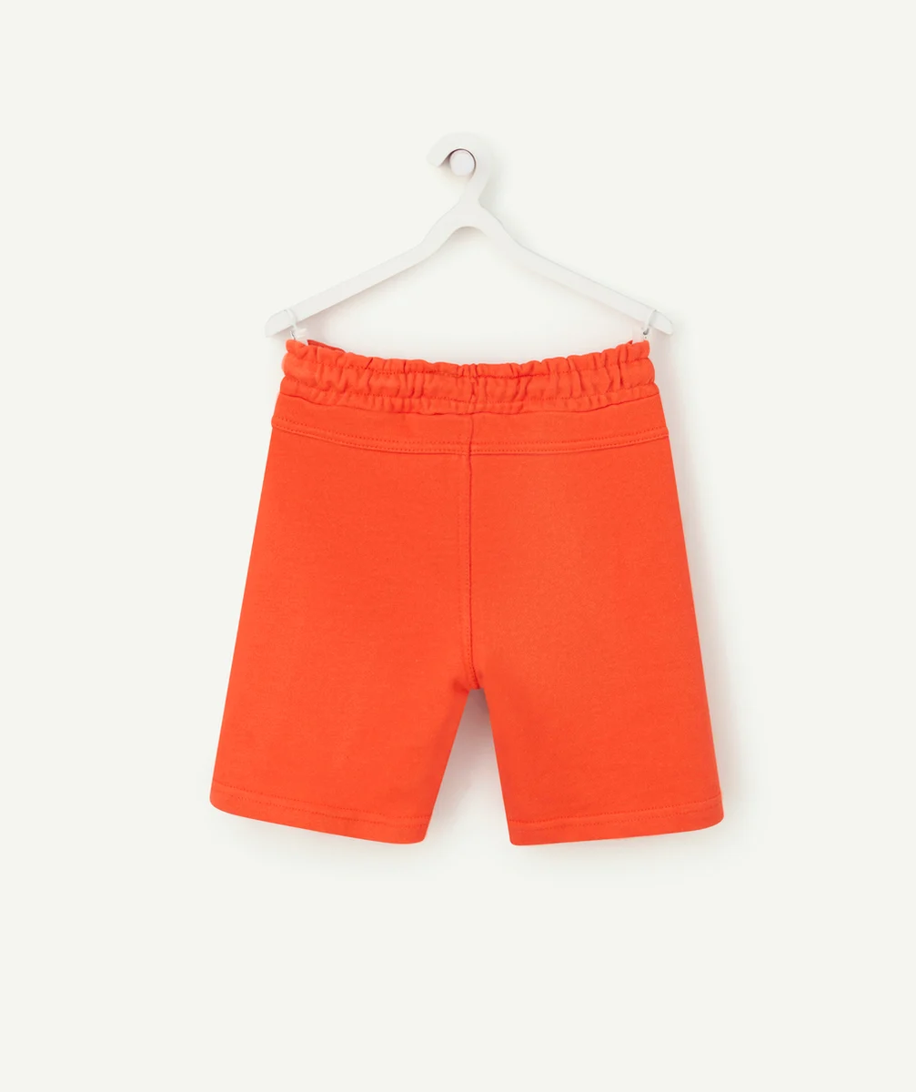 BERMUDA GARÇON EN FIBRES RECYCLÉES ORANGE