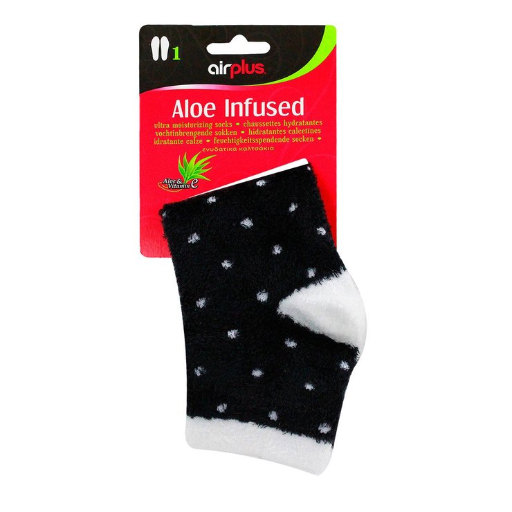 Nouvelles chaussettes hydratantes Noir à pois blancs