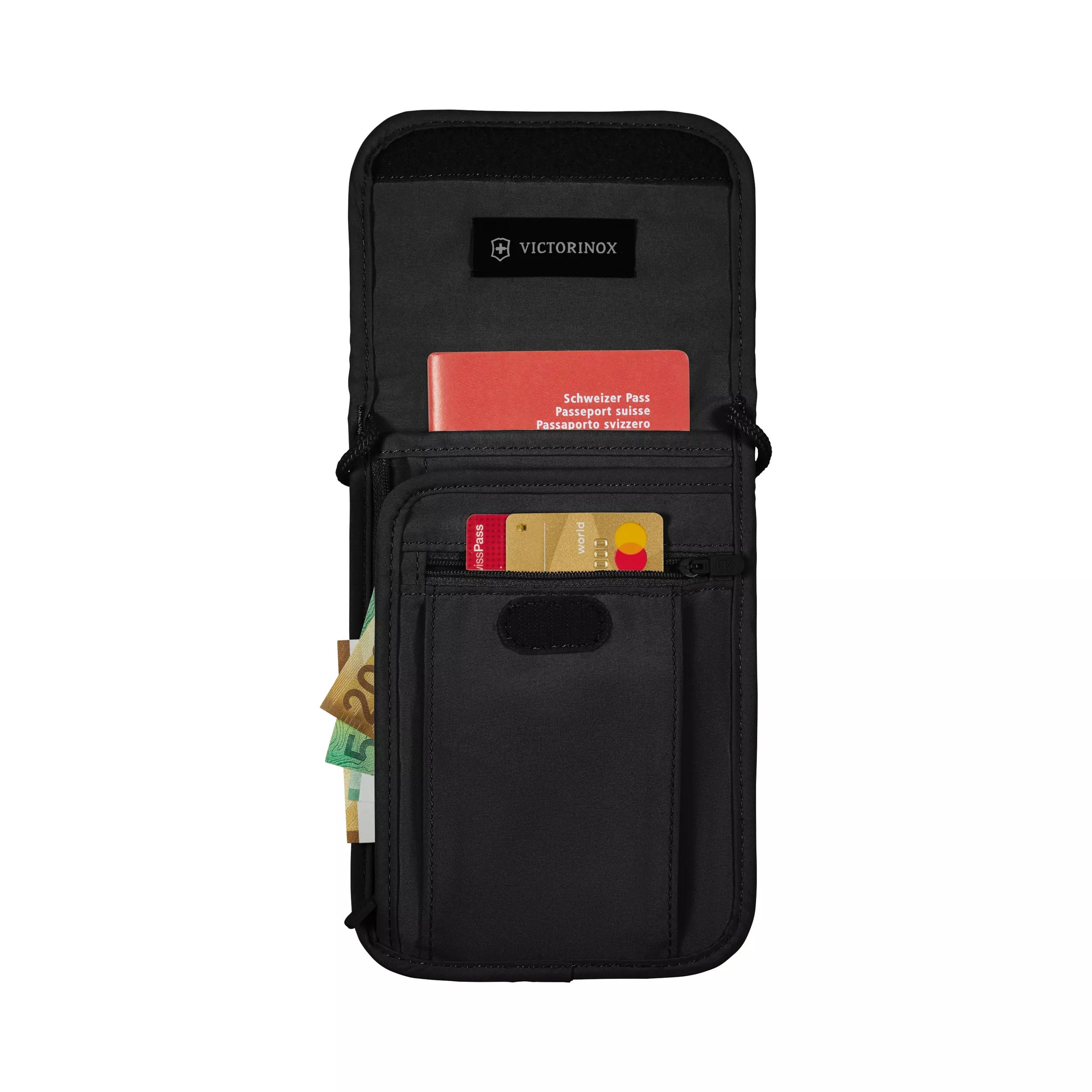 Deluxe-Brustbeutel mit RFID-Schutz-schwarz