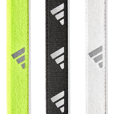 Adidas hårbånd 3-pak refleks - neon gul, hvid og sort