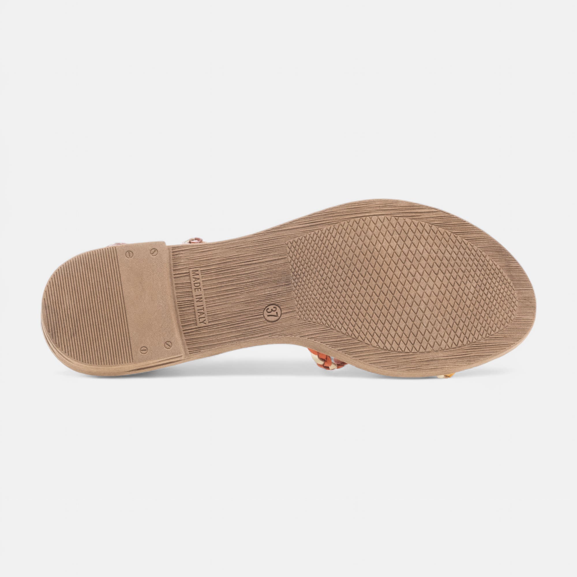 Nu-pieds Femme en cuir multicolore