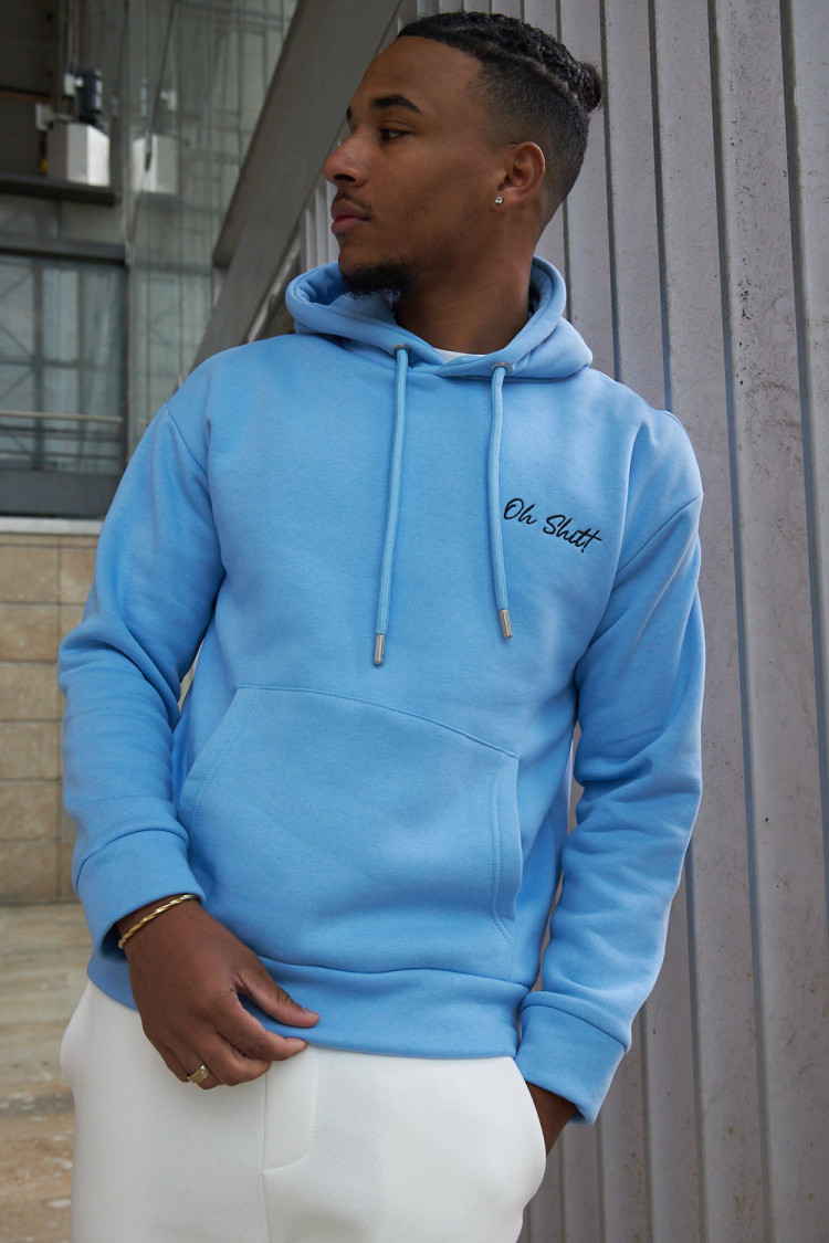 Sweat à capuche bleu 