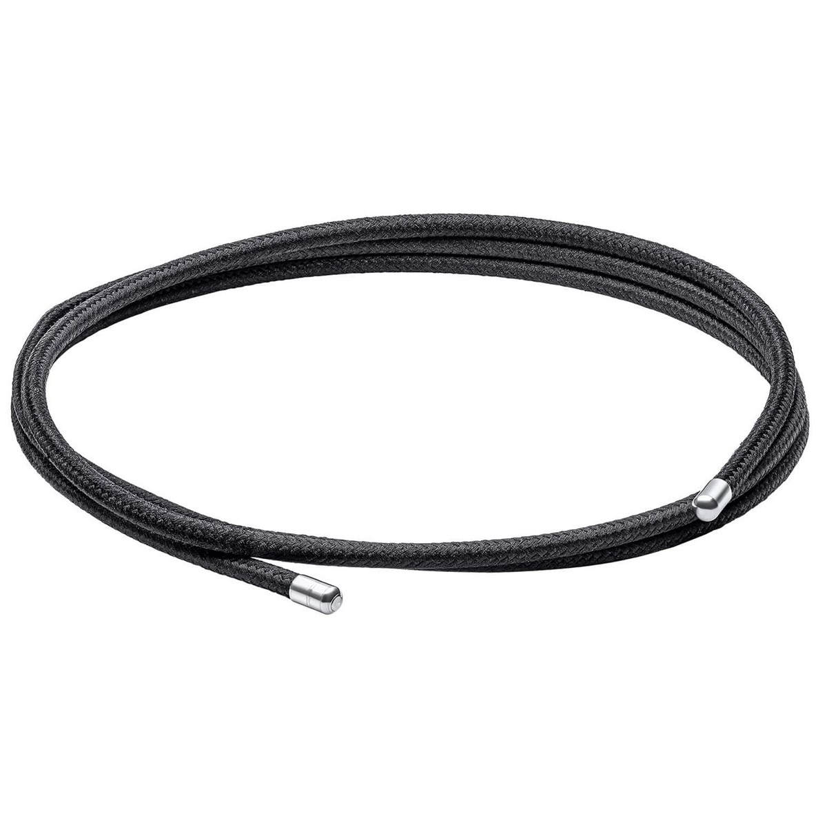 Bracelet nylon noir en acier inoxydable