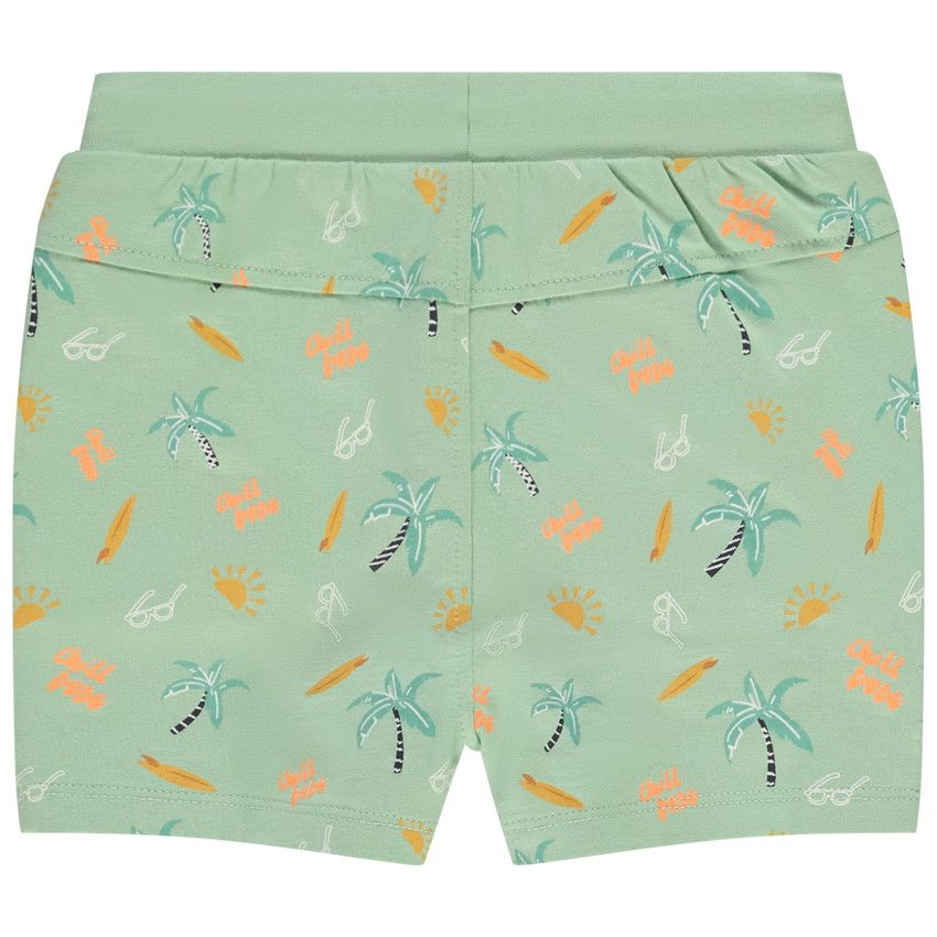 Lot de 4 bermudas en jersey imprimé palmiers pour bébé garçon - Jaune