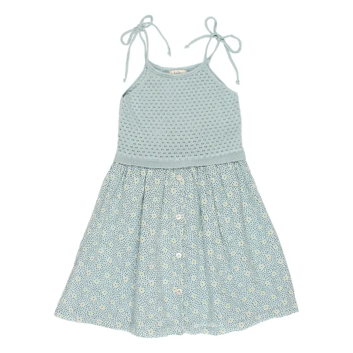Búho Robe Maille Fleurie | Bleu