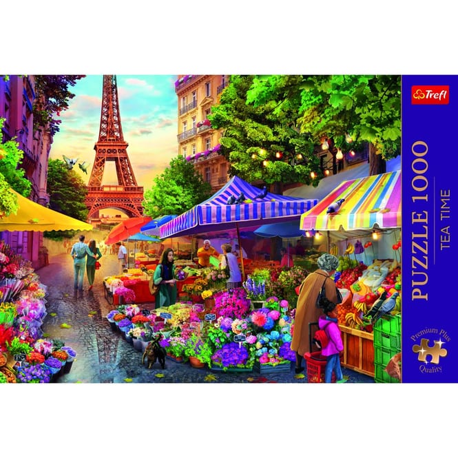 Puzzle - Blumenmarkt in Paris - Tea Time - 1000 Teile
