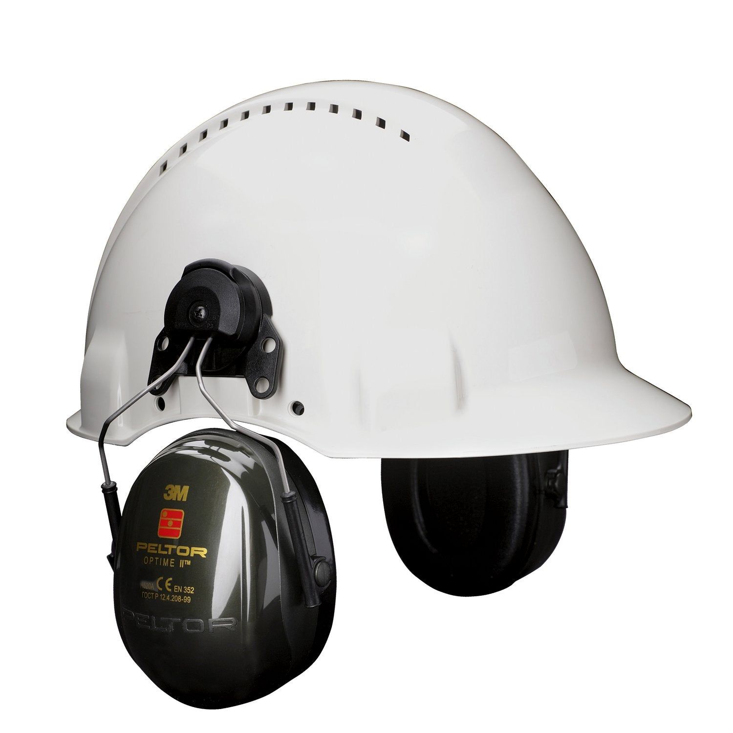 3M PELTOR™ Optime™ II H520P3 Oorkap gehoorbescherming voor helm groen 31dB - OPT2P3E