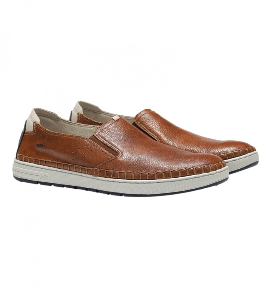 Sapatos de couro Fluchos F1714 marrom médio