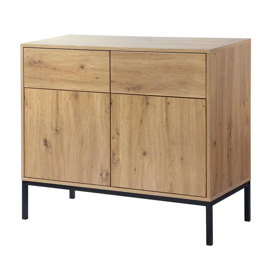 CALICOSY - Dressoir LENNY - Eik - 80x90x40 cm