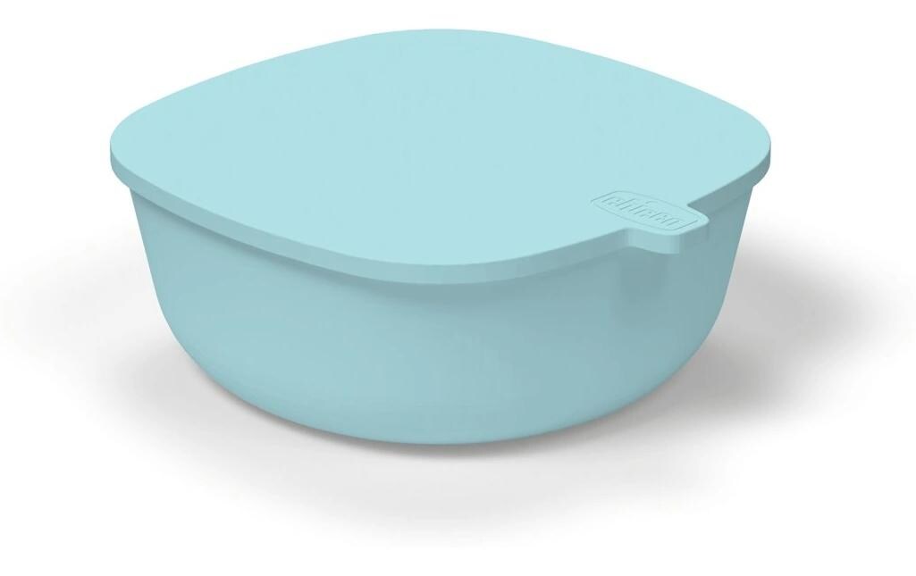 Kinderschale Blau, 6m+Esslernschale mit Deckel