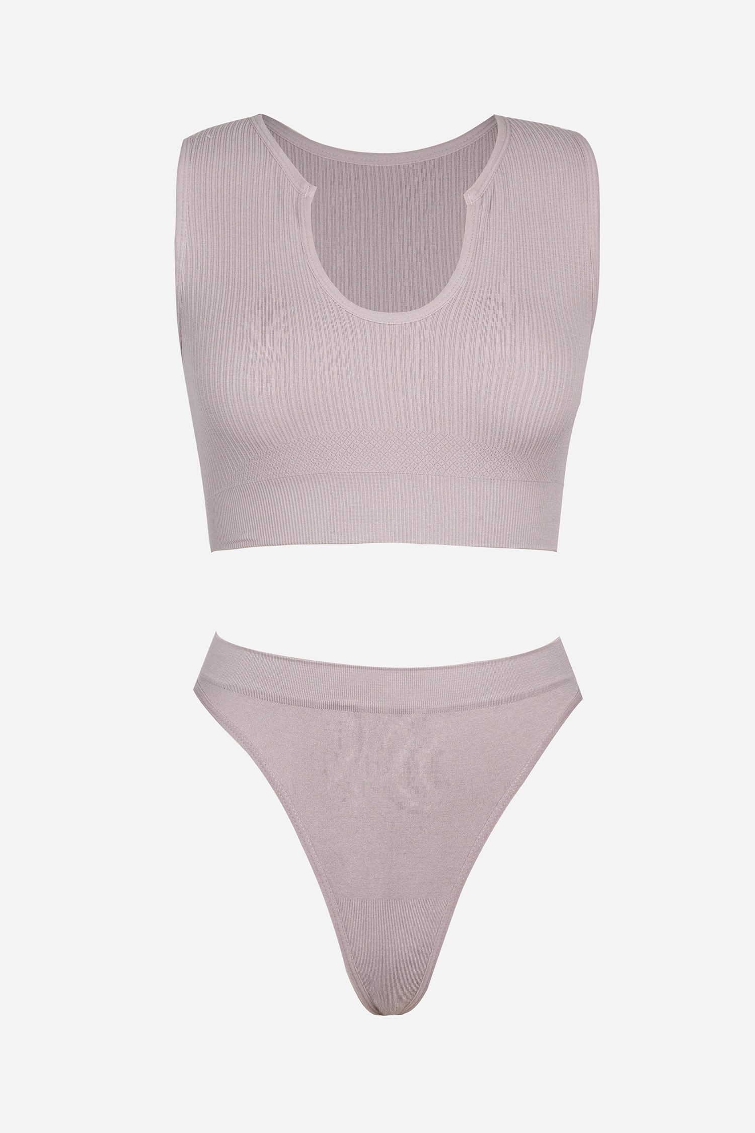 Sous-vêtement avec taille standard en tricot côtelé