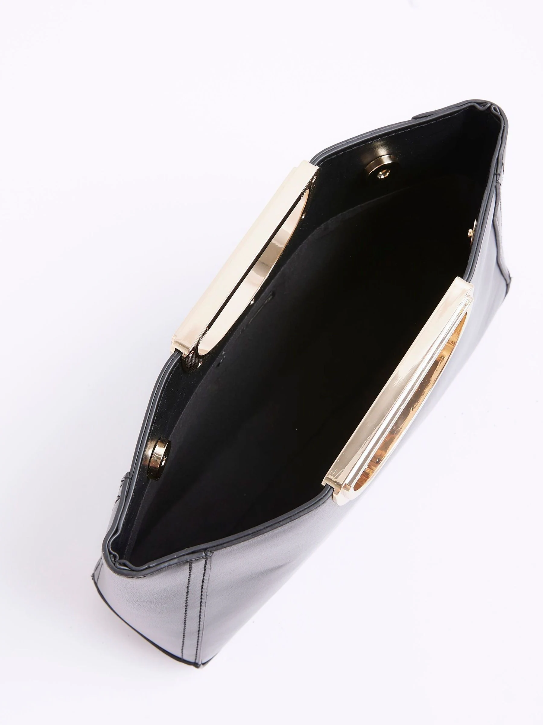 River Island Metal Handle Clutch Bag
