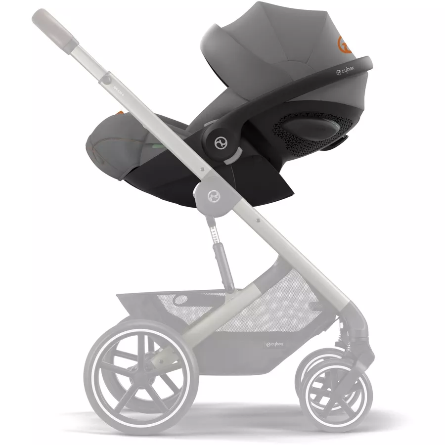 cybex GOLD Babyschale Cloud G i-Size Lava Grey mit Basisstation Base G