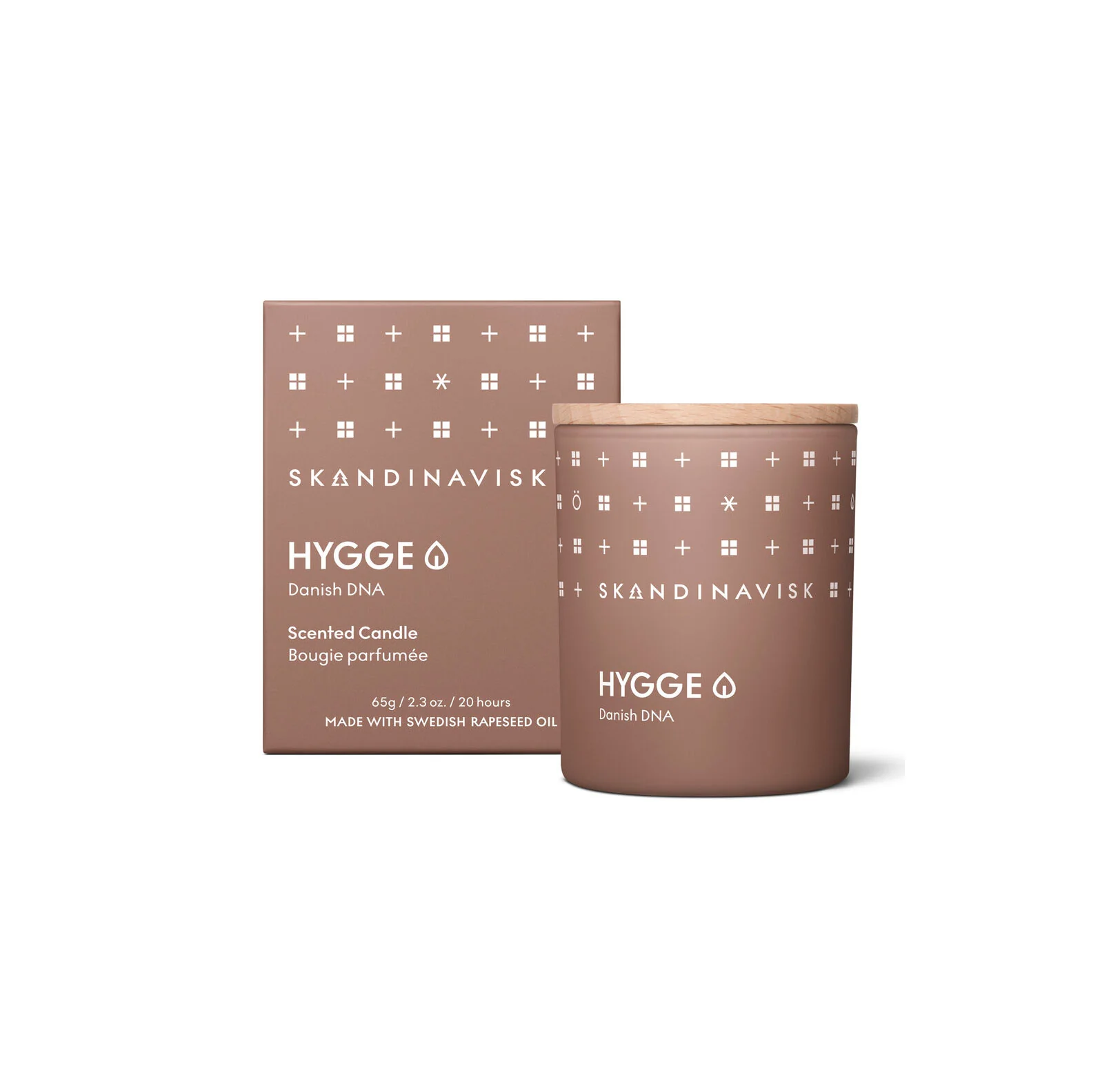 Skandinavisk  Hygge duftlys, 65g. - Camel brown