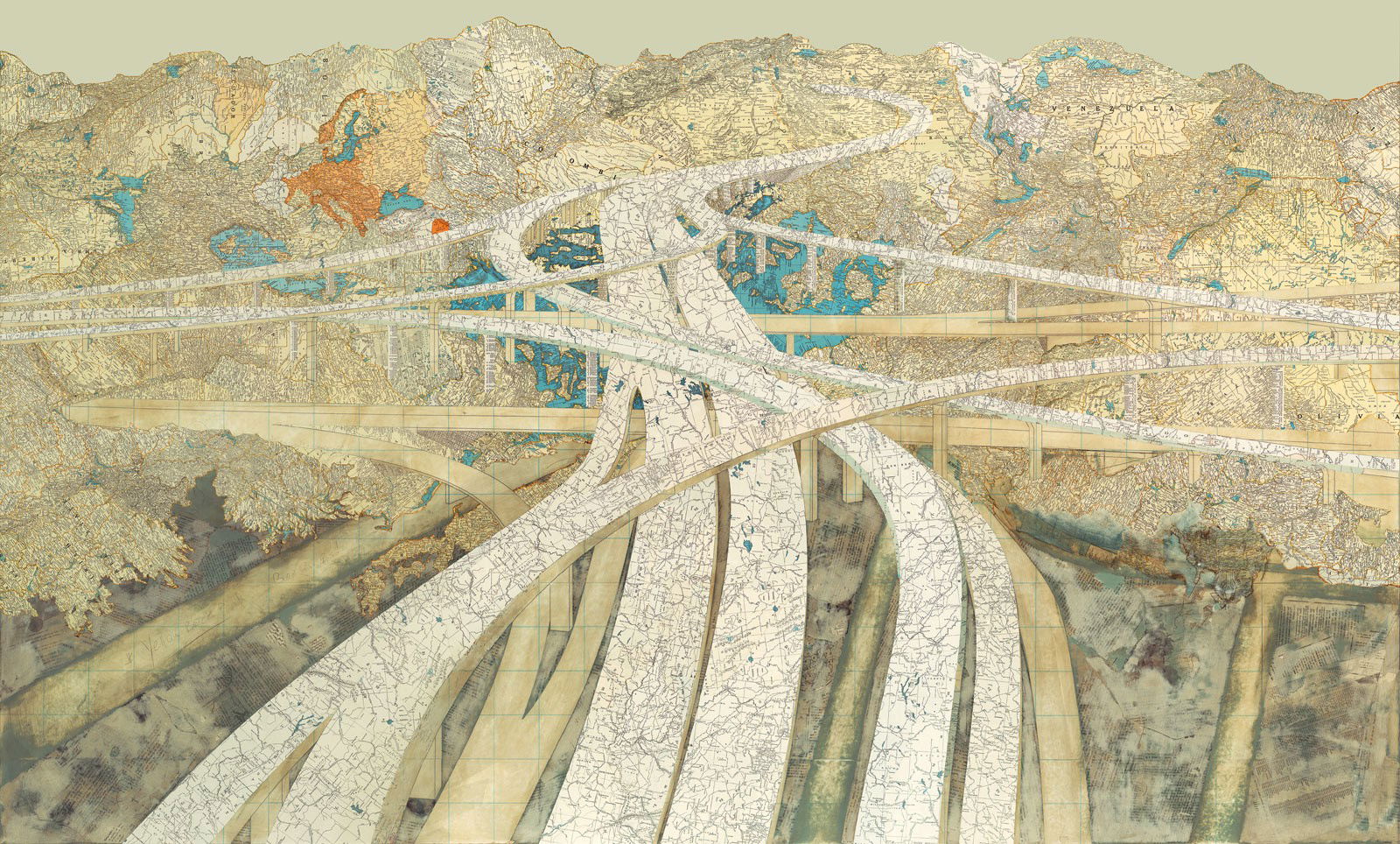 Course of Empire (Mixmaster 2) by Matthew Cusick - Limited Edition. Edition of: 100. Signed.