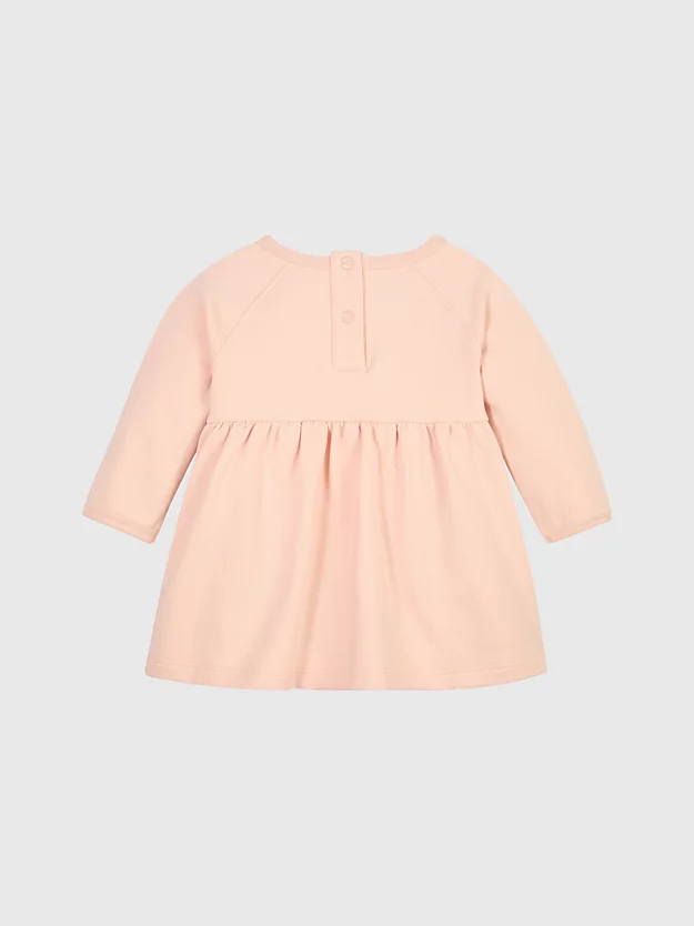 Vestido de moletom com logo de bebê