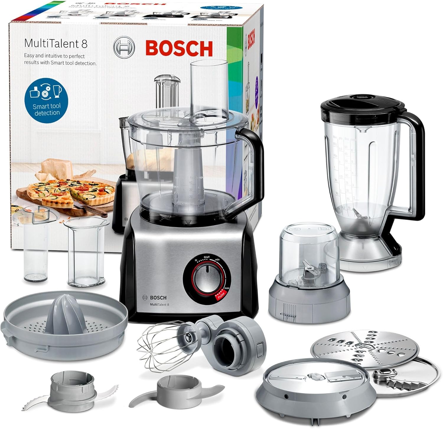 BOSCH - MC812M844 - Robot multifonction - 1250W - Inox + Noir