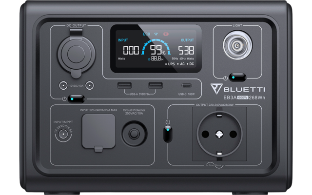 BLUETTI EB3A-Gray-EU tragbare Powerstation 600 W