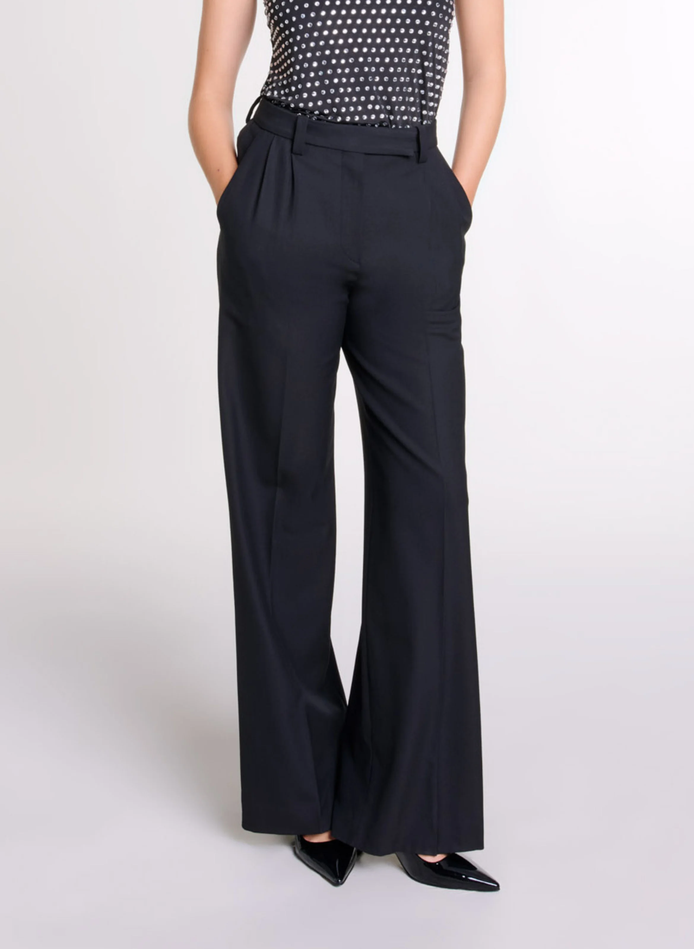 Pantalon large | Noir