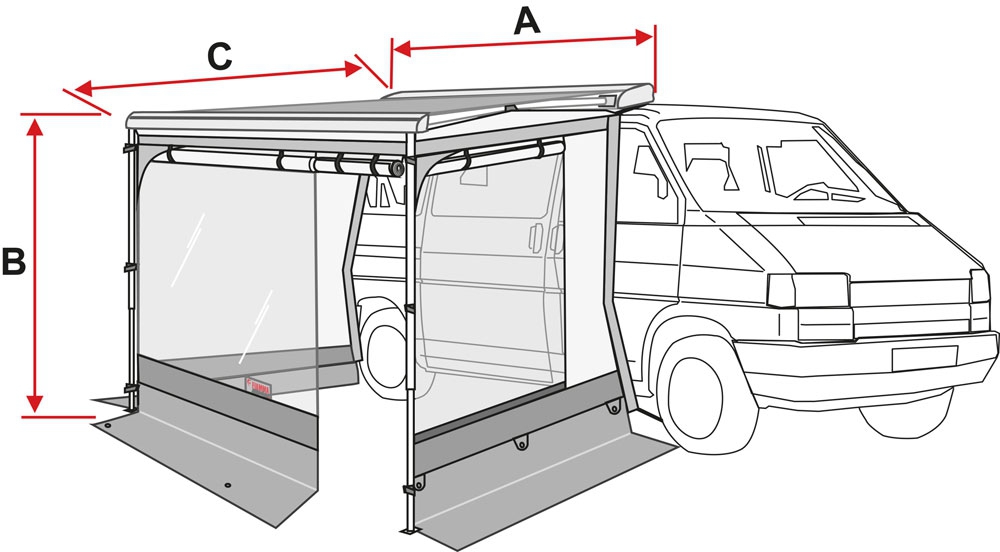 Fiamma Room Van Premium Markisenvorzelt für F40van   F43van, 270cm