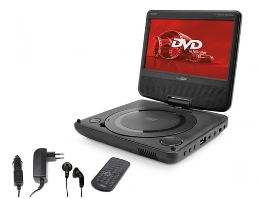 CALIBER - Autoradio CD Lecteur DVD portable écran 7 et batterie intégrée - MPD107