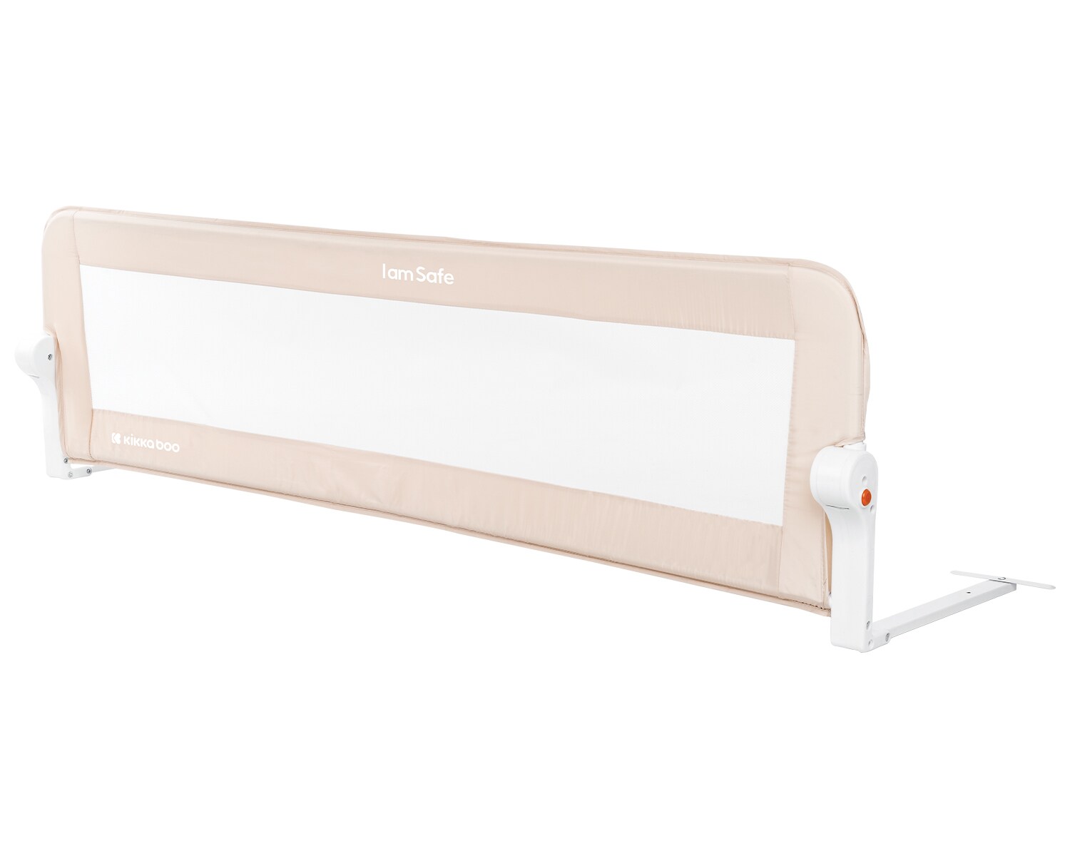 Kikkaboo Bettschutzgitter I am safe 150 cm, klappbar, Bettgitter, ab 18 Monaten hellbraun