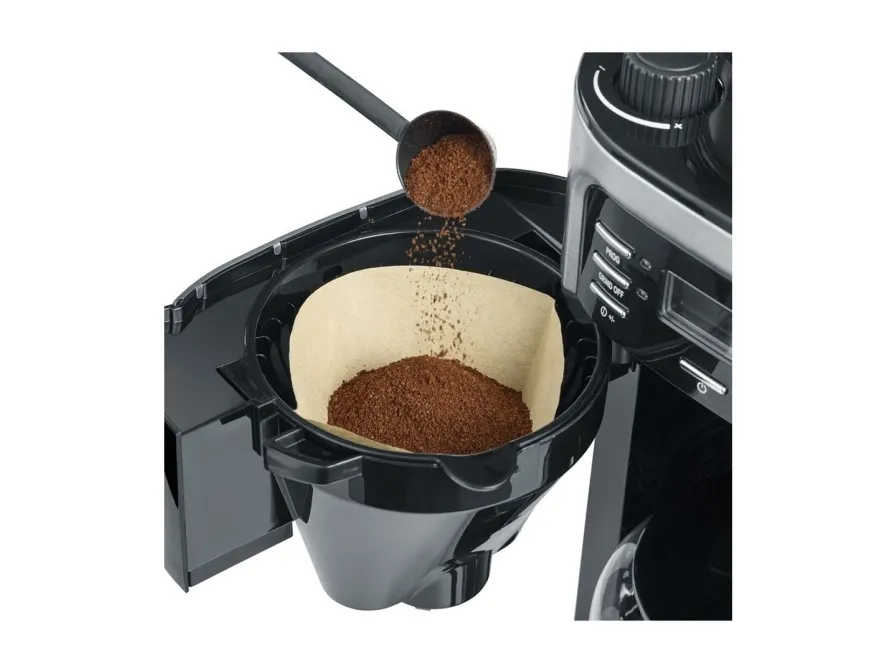 SEVERIN KA 4810 - Kaffemaskine - 10 kopper - rustfrit stål/sort