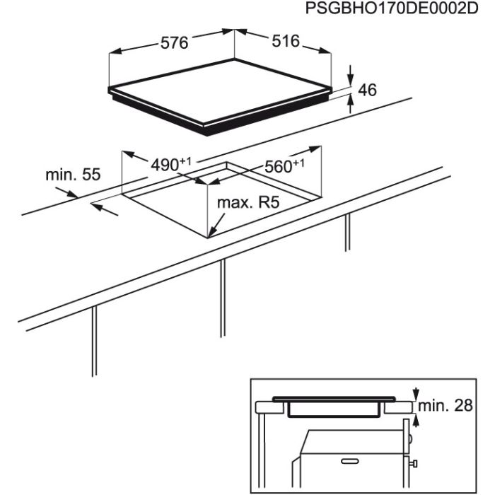 AEG Kombinations-Kochfeld Induktion Serie 6000 FlexiBridge IEE64070XB