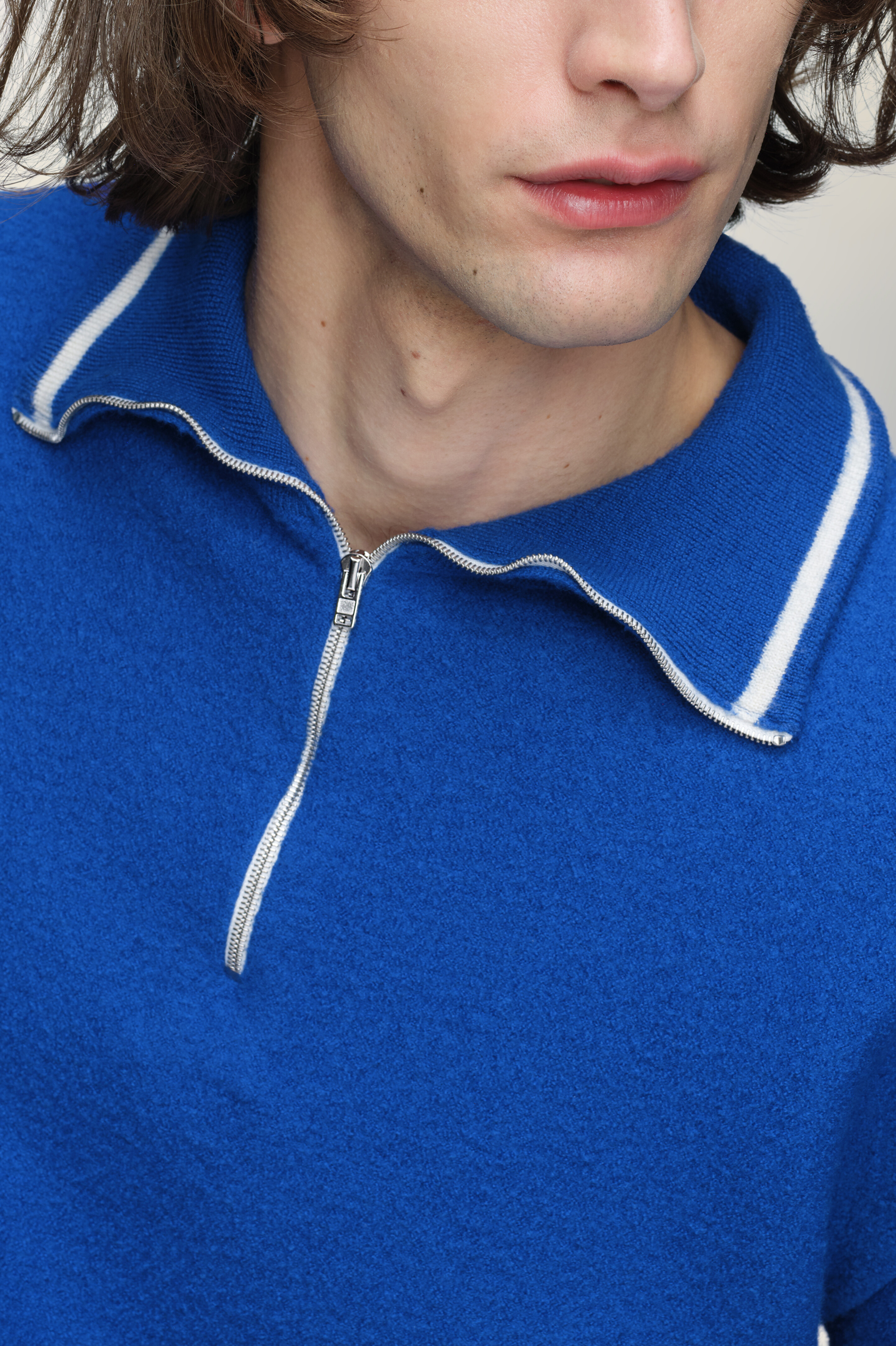 Pull en laine bleu pour homme