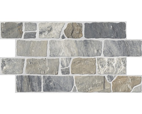 Porseleinen steengoed bekledingspaneel Infinity antraciet Z-vorm 30 x 54 cm