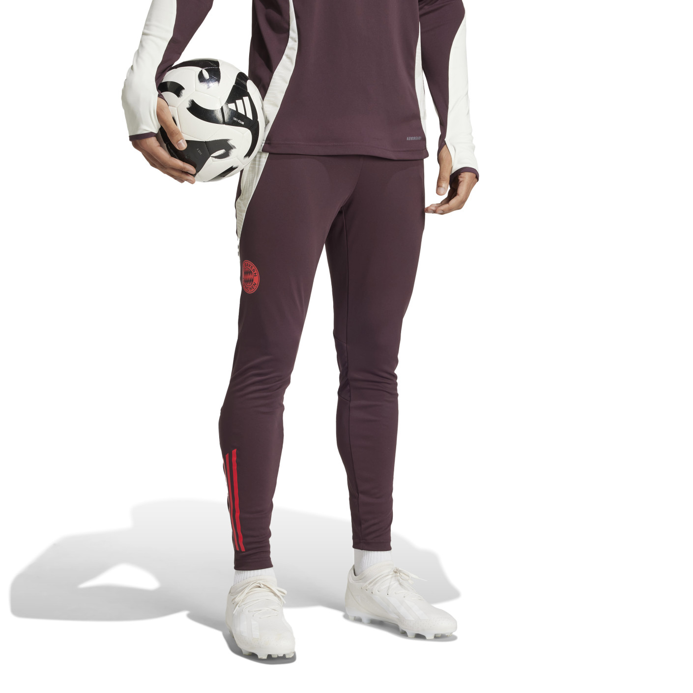 adidas Bayern München Trainingspak 1/4-Zip 2024-2025 Bordeauxrood Wit Rood