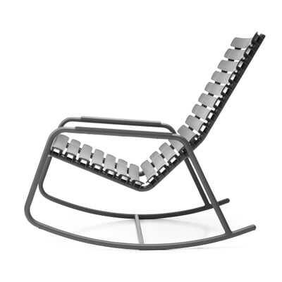Schaukelstuhl Re- Clips, Grau