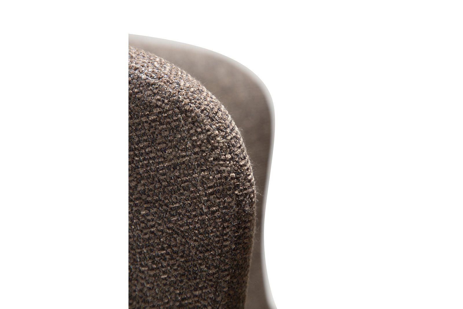 Glam spisestol Med sving og autoretur. Tekstil Bouclé Major Brown med sorte ben