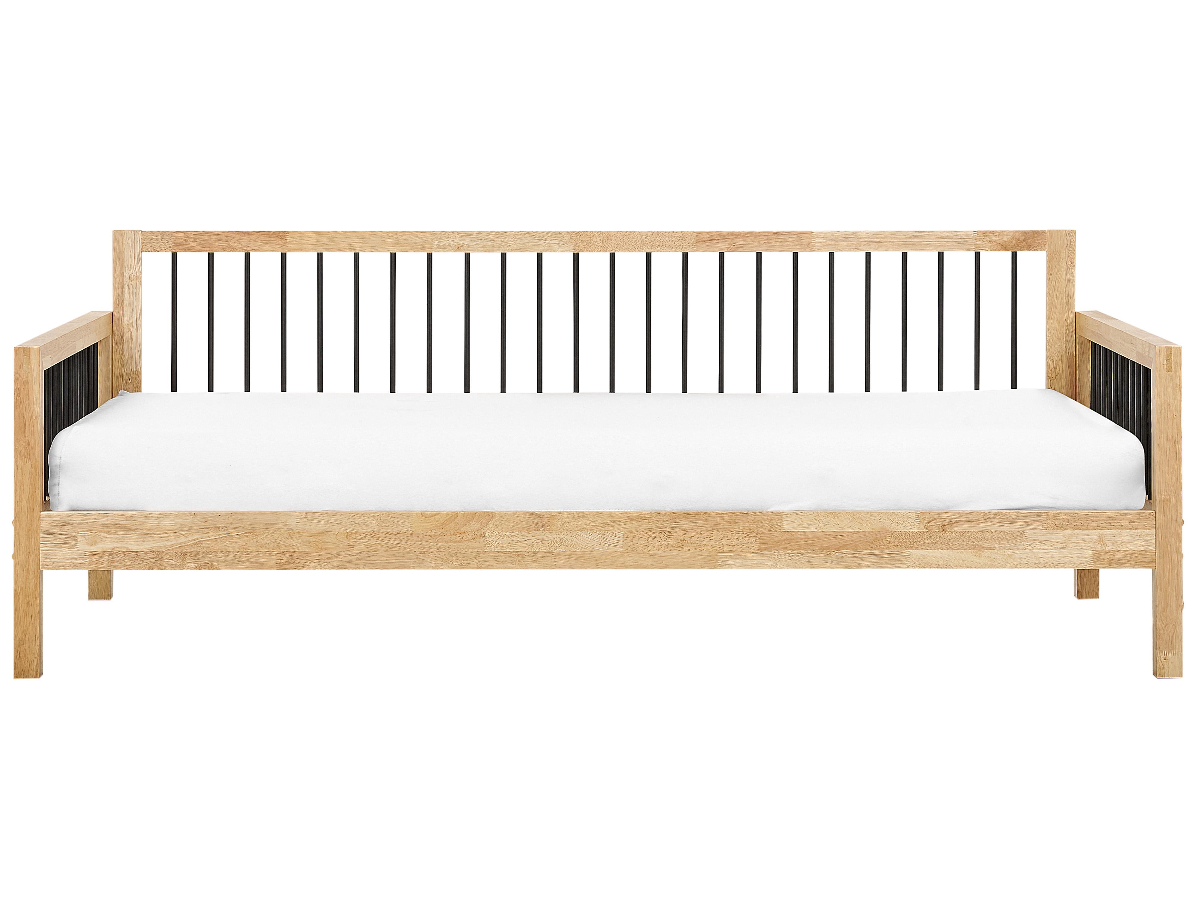 Bedbank Hout TRICOT 90 x 200 cm Lichtbruin