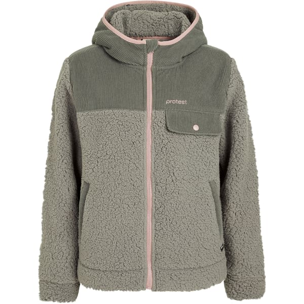 Veste polaire PROTEST PRTEMILY JR FULL ZIP HOODY MISTYGREEN