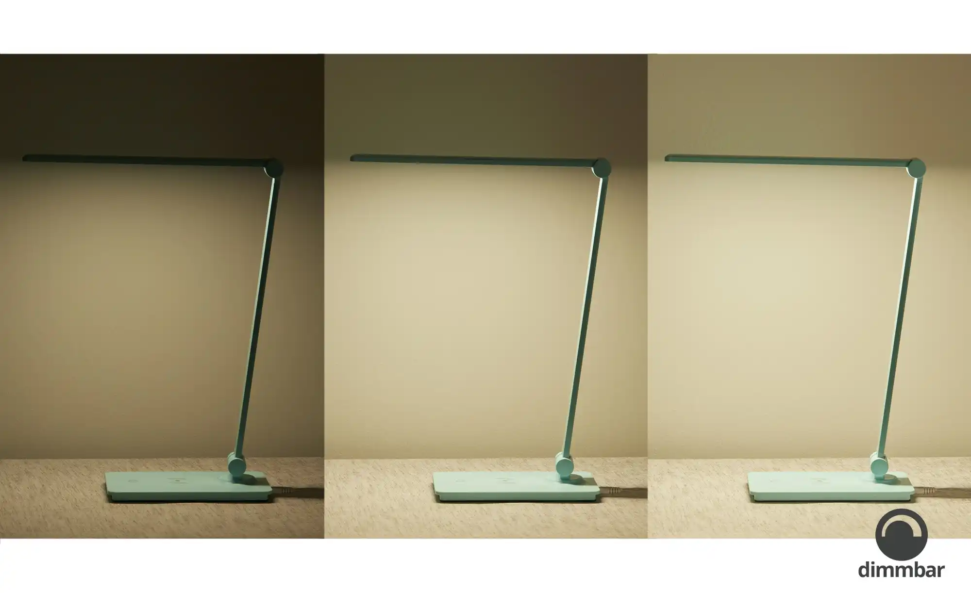 KHG LED-Tischleuchte, blau mit Qi-Charger